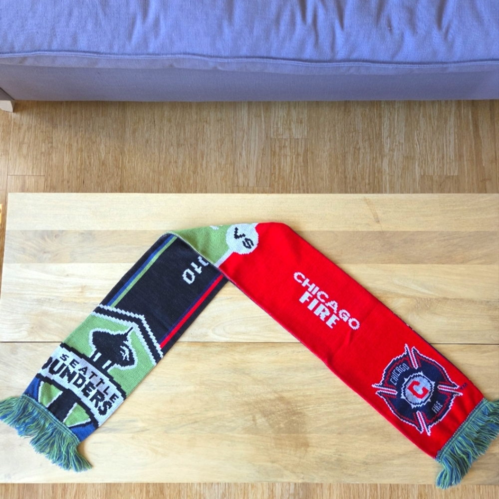 Seattle Sounders and Chicago Fire Official MLS Game Scarf